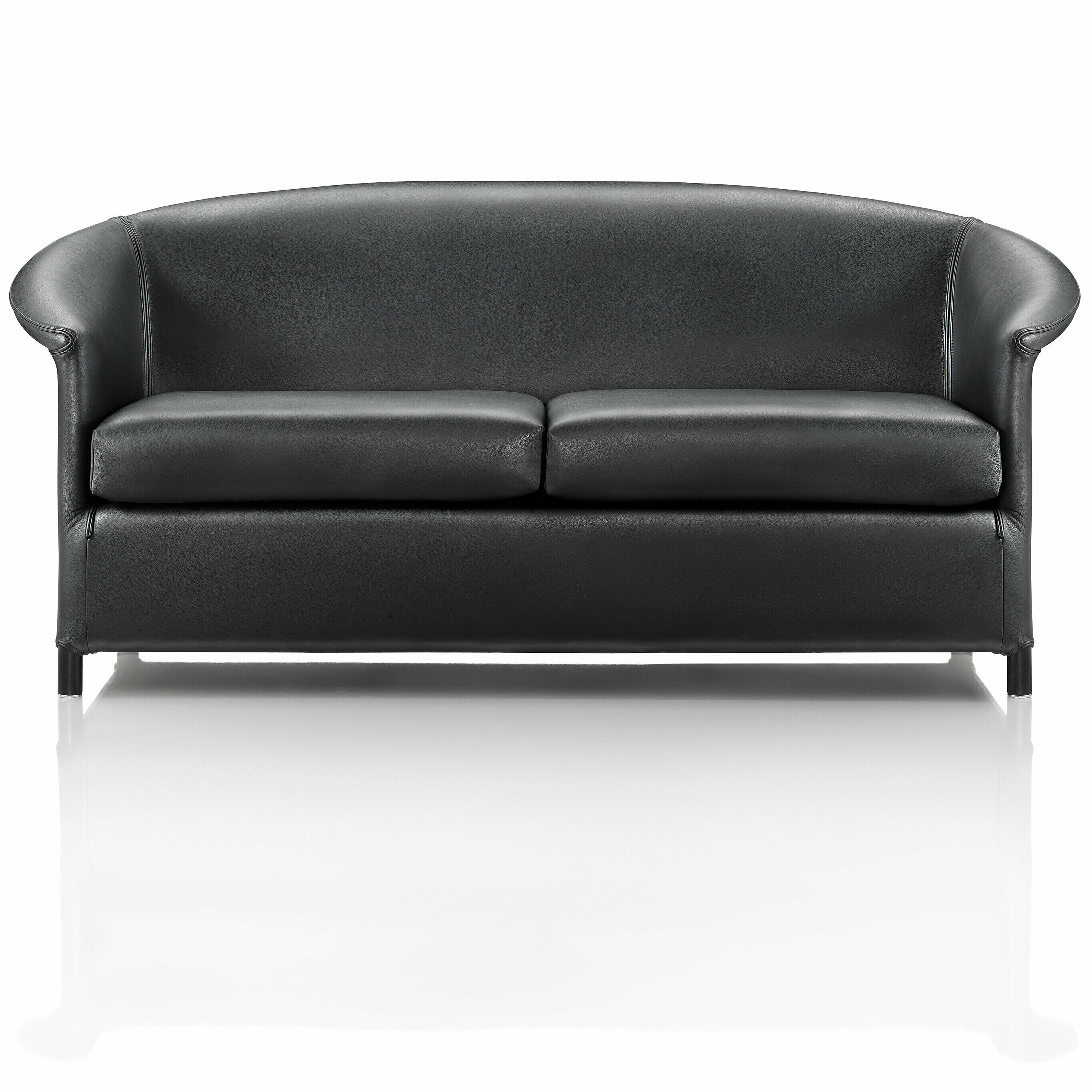 schwarzes zweisitziges AuraXL Sofa