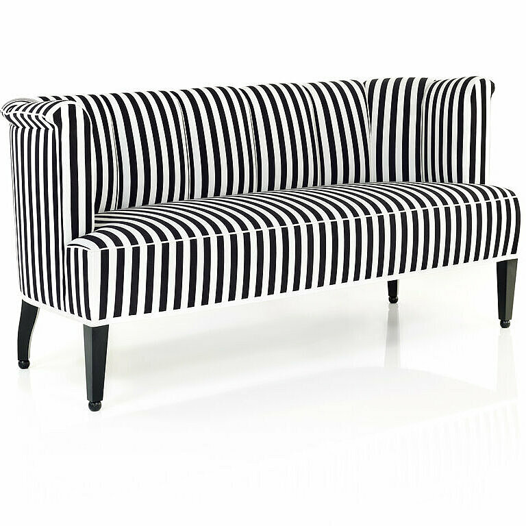 black and white striped Alleegasse sofa