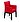 mit rotem Leder bezogener Sedan Stuhl mit Armteil und schwarzen Stuhlbeinen