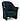 Haus Koller Sessel in schwarzem Stoff
