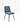 Shilo Stuhl in blauen Stoff mit schwarzen Vierfußgestell