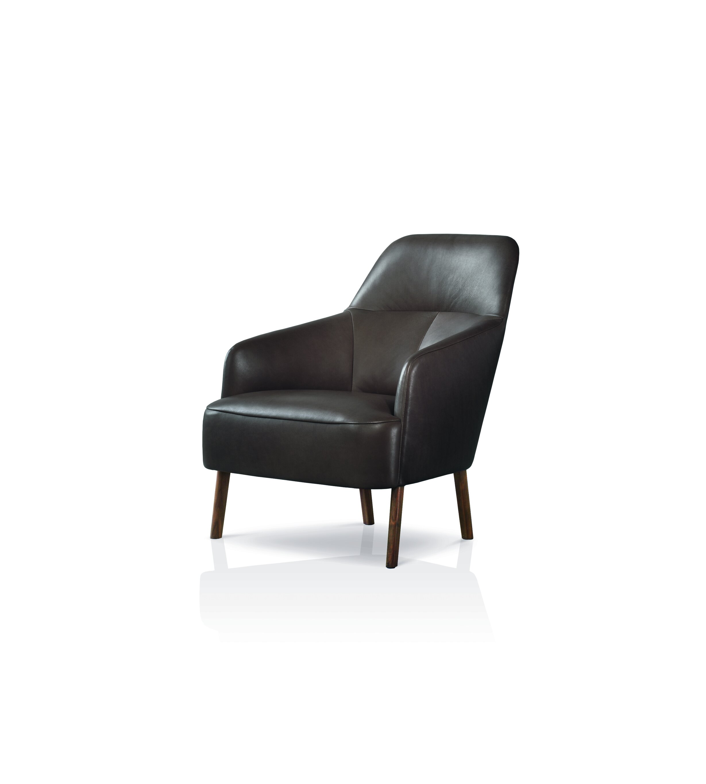 Mono armchair in brown Natural umbra leather