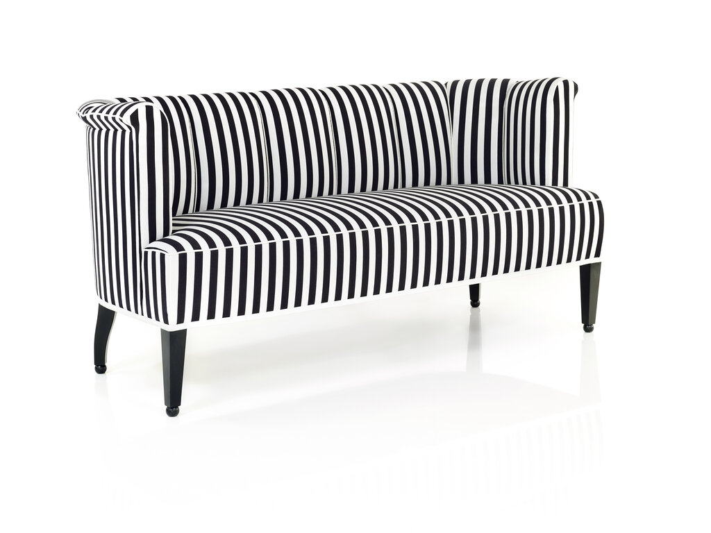 black and white striped Alleegasse sofa