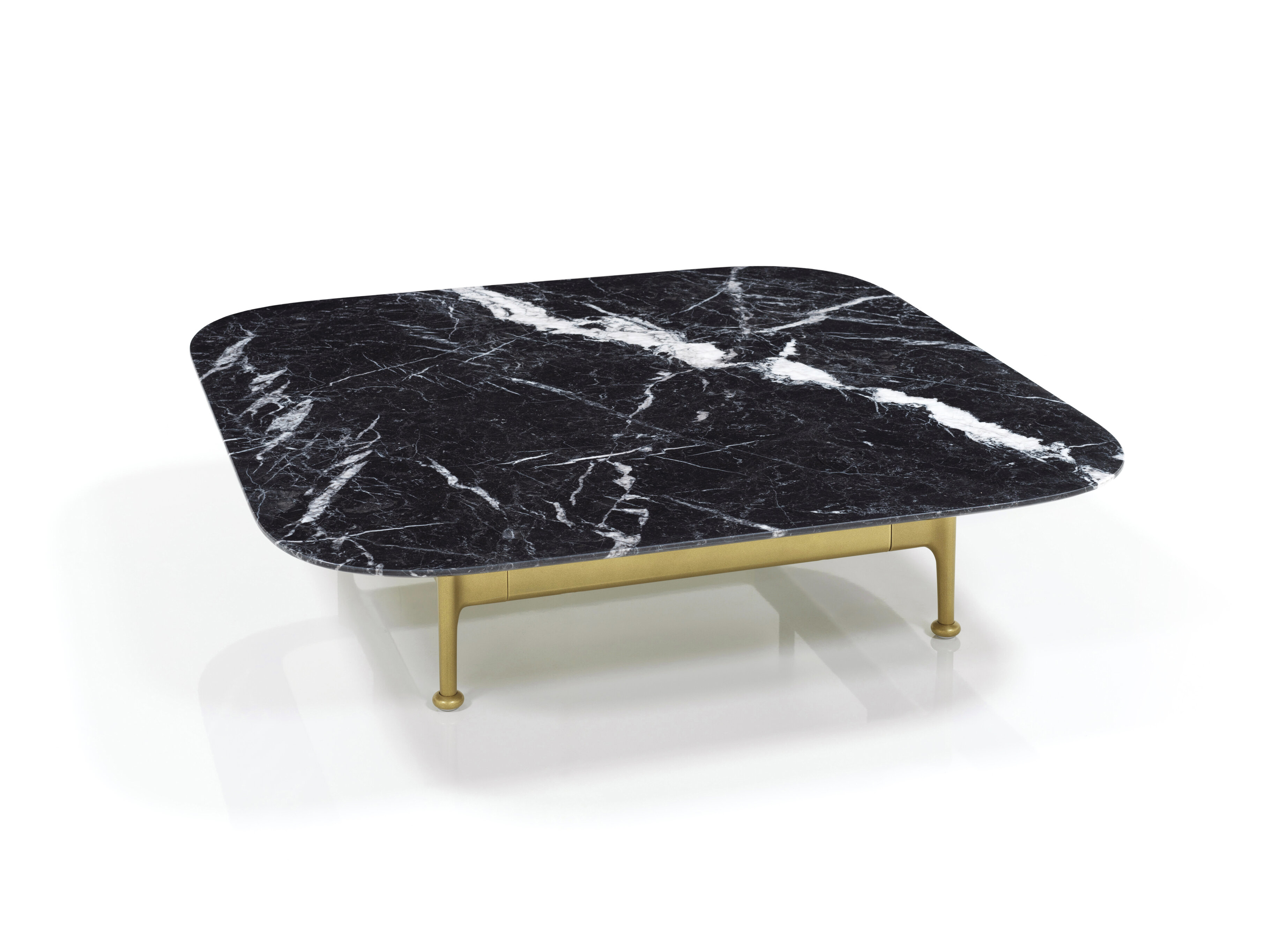 quadratischer Andes Tisch mit Marmorplatte